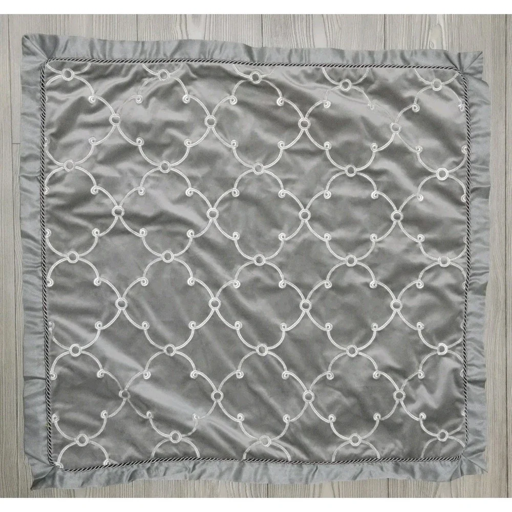 Waterford Pillow Sham Case Silver White Design 26